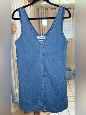 Outland Denim Adria Shift Women's Blue Denim Button-Front Dress - Size Small